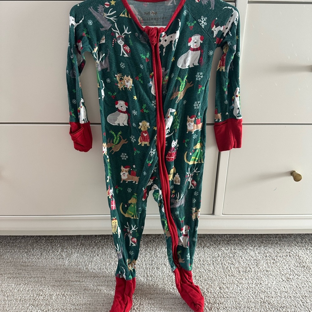 Little Sleepies Christmas 6-12 month pajamas
